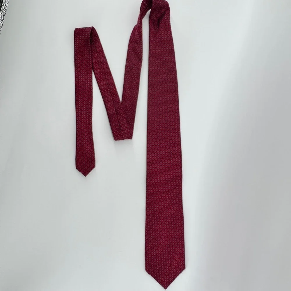 Jos. A. Bank Signature Collection Red Woven‎ Silk Necktie Business Casual